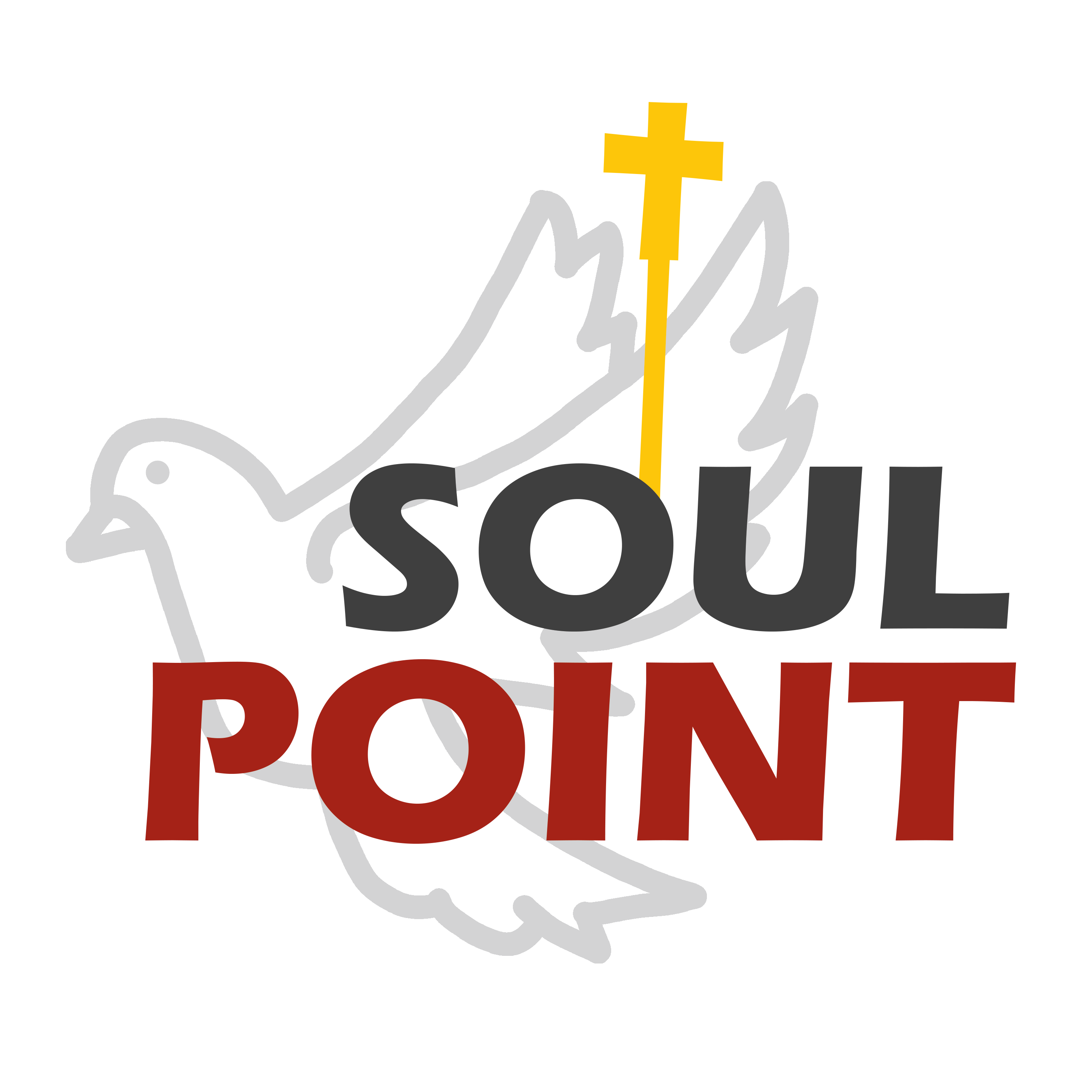 SoulPoint Logo Helle Taube Transparent